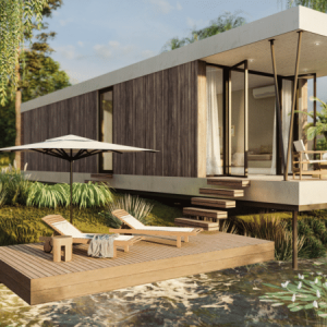 Unieke Waterlodge met Sauna